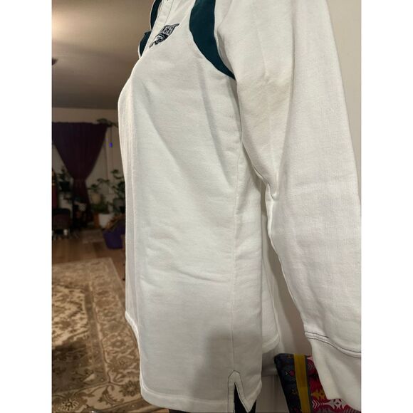 Vintage Y2K NFL Apparel Women's Large White Philadelphia Eagles Top Shirt Hoodie - Picture 4 of 5